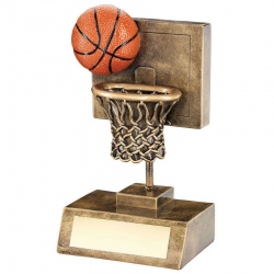 Basketball Backboard, Ball & Net Trophy