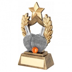 Resin Table Tennis Gold Star Trophy