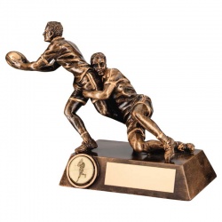 Resin Bronze Rugby Tackle Trophy