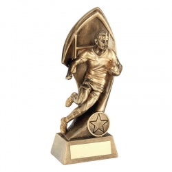 Resin Bronze & Gold Rugby Player Trophy RF143