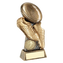 Resin Rugby Ball and Boots Trophy RF284