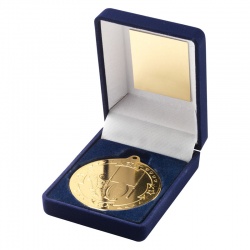 Gold Rugby Medal With Case