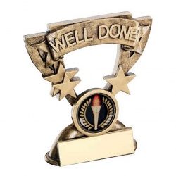 School Well Done Trophy with Base Plaque