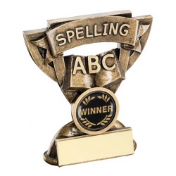 School Spelling Trophy with Base Plaque