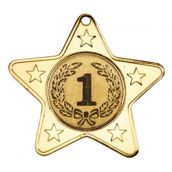 50mm Gold Star Number One Medal M10