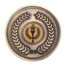 70mm Laurel Wreath Medal in Antique Gold