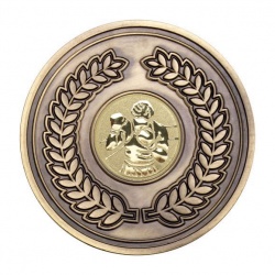 70mm Antique Gold Boxer Laurel Wreath Medal