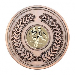 70mm Antique Bronze Footballers Laurel Wreath Medal