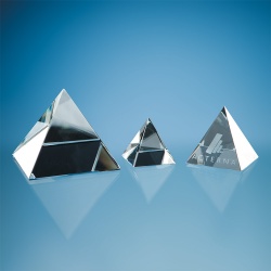 Optical Crystal Four Sided Pyramid