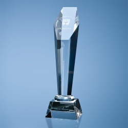 28cm Optical Crystal Hexagon Column Award