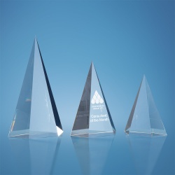 15.5cm Optical Crystal Facet Point Award