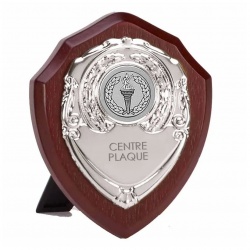 5in Rosewood Awards Shield with Silver Plaque