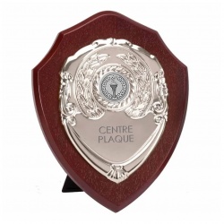 7in Rosewood Awards Shield with Silver Plaque