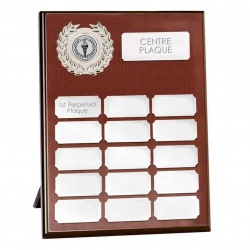 10in Rectangular Rosewood Plaque with 15 Side Shields