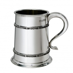 Double Celtic Bands One Pint Pewter Tankard